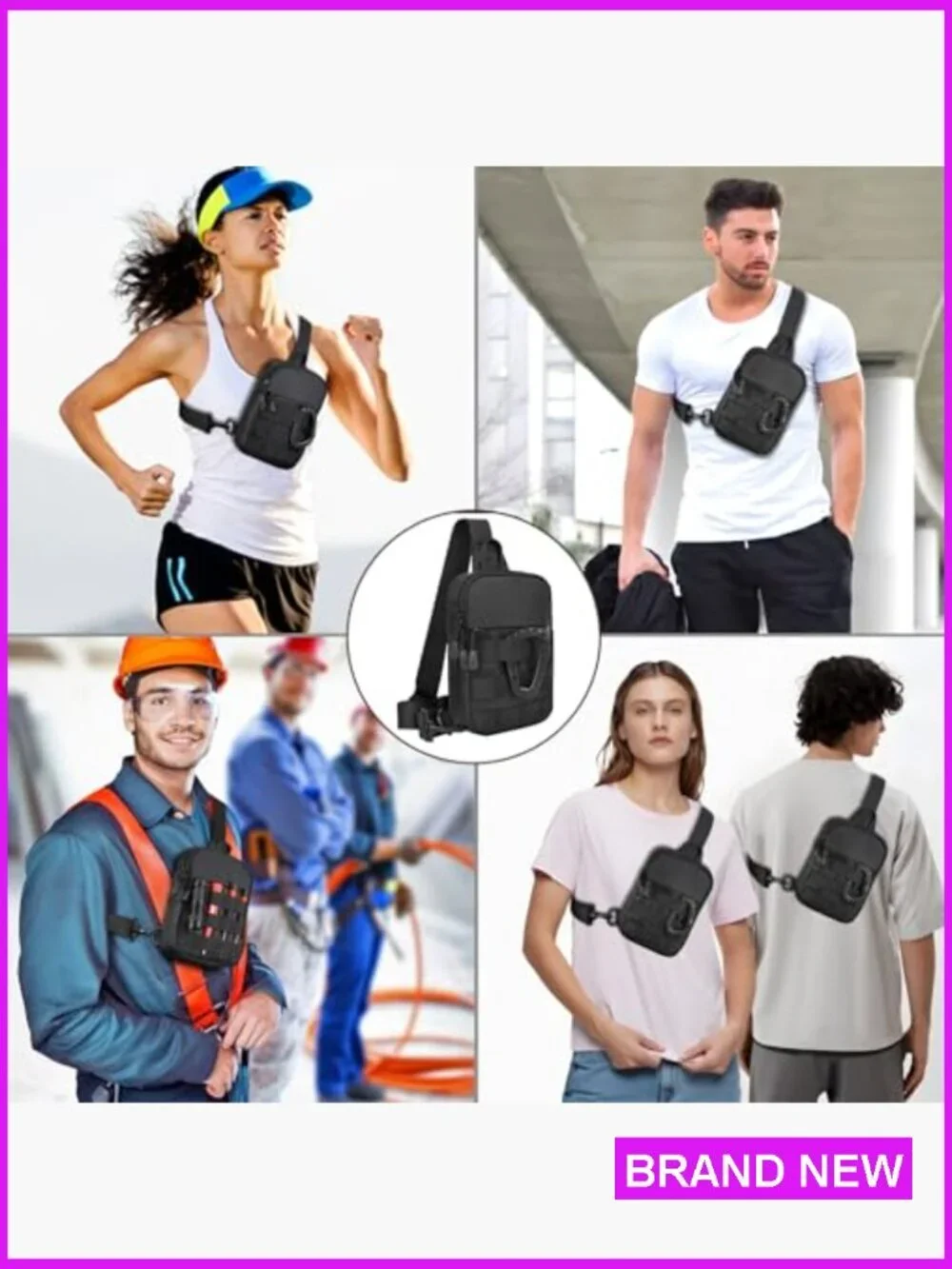 Tactical Sling Bag Men Utility EDC Mini Crossbody Chest Pack Travel Work Sport